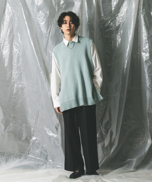 A‘gem 9(エージェムナイン)の「『A'GEM/9 / エージェムナイン』モックネックニットベスト(ベスト・メンズ・ブラック/ブルー/グレー系その他・FREE)」の20枚目の写真