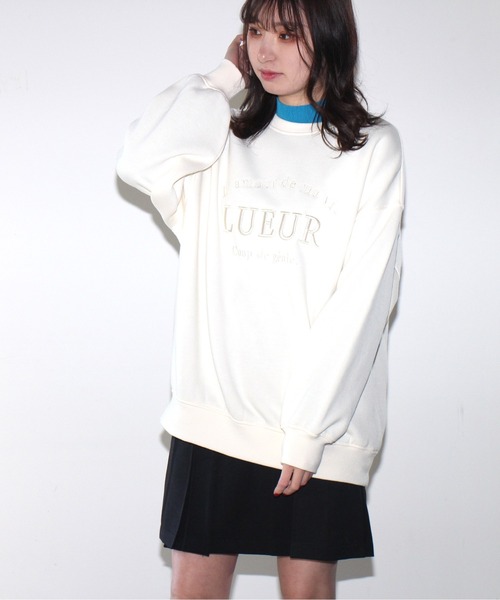 NOMAE（ノーマエ）の「【NOMAE】エンブロイダリーロゴスウェット（スウェット・レディース・ホワイト/ブラック/イエロー/ライトピンク・FREE）」の2枚目の写真