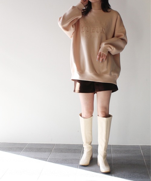 NOMAE（ノーマエ）の「【NOMAE】エンブロイダリーロゴスウェット（スウェット・レディース・ホワイト/ブラック/イエロー/ライトピンク・FREE）」の5枚目の写真