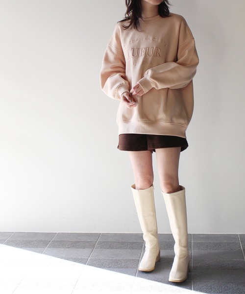 NOMAE（ノーマエ）の「【NOMAE】エンブロイダリーロゴスウェット（スウェット・レディース・ホワイト/ブラック/イエロー/ライトピンク・FREE）」の6枚目の写真