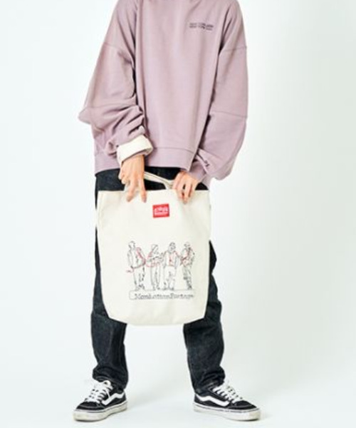Manhattan Portage（マンハッタンポーテージ）の「Manhattan Portage/マンハッタンポーテージ カジュアルトートバッグ Canvas Art 2021 MP1352CV21（トートバッグ・メンズ・ホワイト/ブラック・M）」の11枚目の写真