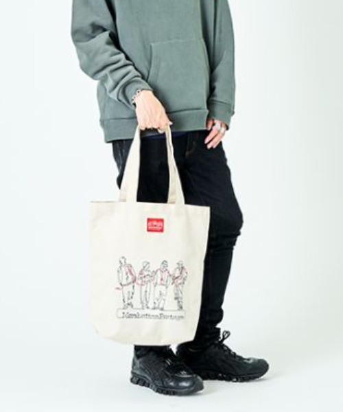 Manhattan Portage（マンハッタンポーテージ）の「Manhattan Portage/マンハッタンポーテージ カジュアルトートバッグ Canvas Art 2021 MP1352CV21（トートバッグ・メンズ・ホワイト/ブラック・M）」の12枚目の写真