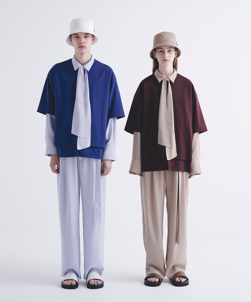 CULLNI（クルニ）の「22-SS-020　リボンタイシャツ（シャツ/ブラウス・メンズ・ベージュ/ホワイト/グレイッシュベージュ/ブラック/ライトブルー/グリーン・2/0/1）」の8枚目の写真