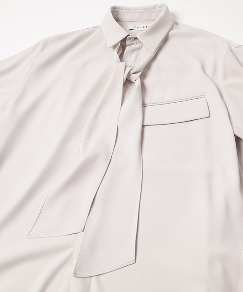 cullni クルニ リボン タイ ボウタイ シャツ ホワイト 別注 BOWTIE SHIRTS（シャツ/ブラウス）｜CULLNI（クルニ）の