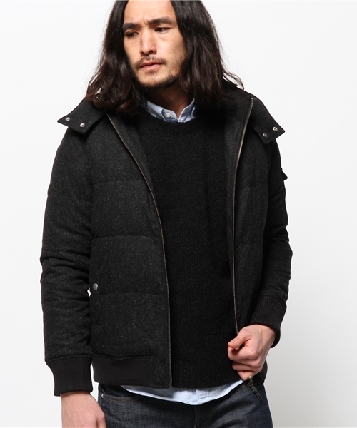 JOURNAL STANDARD relume(ジャーナルスタンダード レリューム)の「フラノダウンブルゾン(ダウンジャケット/コート・メンズ・チャコールグレー/グレー/ネイビー・SMALL/LARGE/MEDIUM)」の1枚目の写真