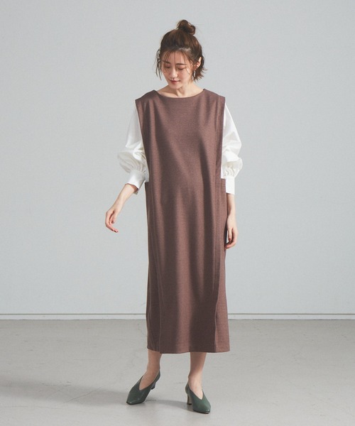 Abahouse Devinette（ドゥヴィネット）の「【Mylanka】レイヤードワンピース（ワンピース・レディース・ブラウン/グリーン/チャコールグレー・フリー）」の15枚目の写真