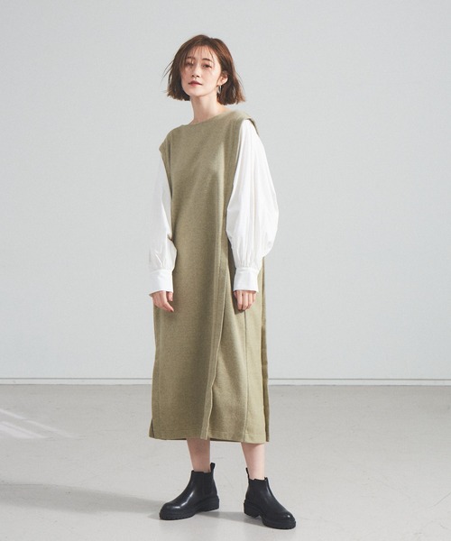 Abahouse Devinette（ドゥヴィネット）の「【Mylanka】レイヤードワンピース（ワンピース・レディース・ブラウン/グリーン/チャコールグレー・フリー）」の13枚目の写真