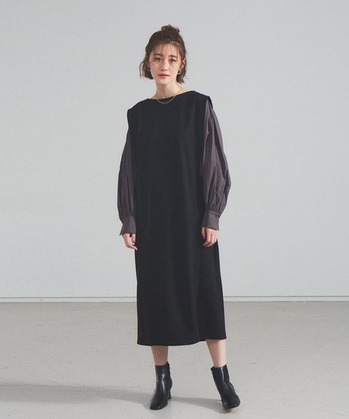 Abahouse Devinette（ドゥヴィネット）の「【Mylanka】レイヤードワンピース（ワンピース・レディース・ブラウン/グリーン/チャコールグレー・フリー）」の6枚目の写真