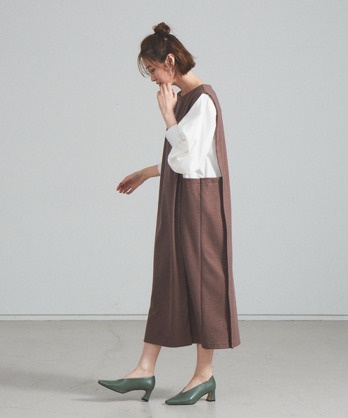 Abahouse Devinette（ドゥヴィネット）の「【Mylanka】レイヤードワンピース（ワンピース・レディース・ブラウン/グリーン/チャコールグレー・フリー）」の10枚目の写真