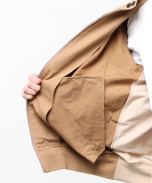 FRED PERRY ジャージ ハリントンジャケット M ベージュ ブルゾン FRED PERRY フレッドペリー ジャケット メンズ ハリントン 日本