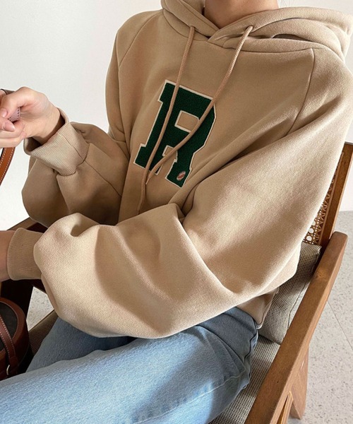 Rサガラ刺繍ワッペンロゴプルパーカー【ZOZOTOWN限定