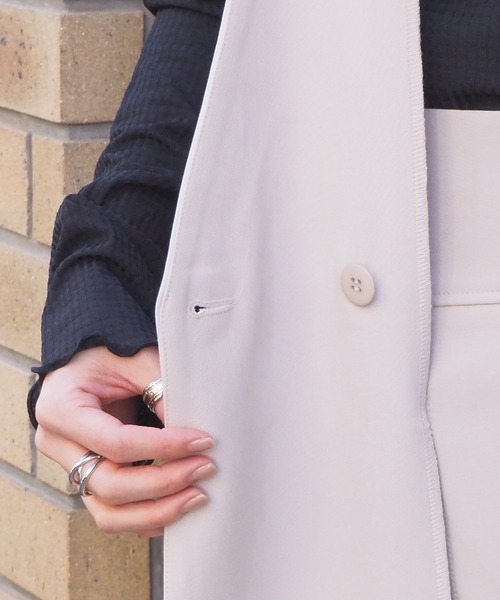 tiptop（ティップトップ）の「ロングベスト/ジレジャンパースカート（ベスト・レディース・アイボリー/ブラック・FREE）」の21枚目の写真