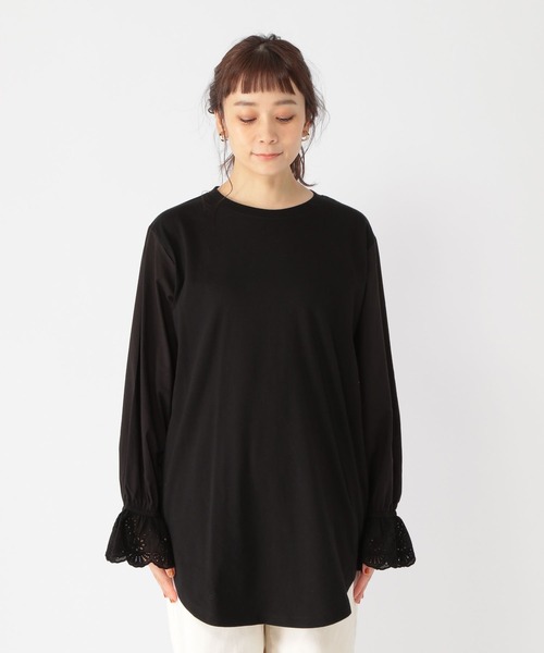 studio CLIP(スタディオクリップ)の「袖コンシャス長袖Tシャツ(Tシャツ/カットソー・レディース・ホワイト/ブラック/オフホワイト・FREE)」の5枚目の写真