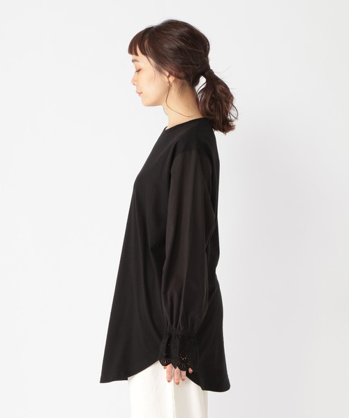 studio CLIP(スタディオクリップ)の「袖コンシャス長袖Tシャツ(Tシャツ/カットソー・レディース・ホワイト/ブラック/オフホワイト・FREE)」の6枚目の写真