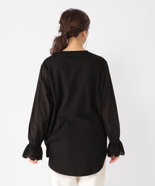 studio CLIP(スタディオクリップ)の「袖コンシャス長袖Tシャツ(Tシャツ/カットソー・レディース・ホワイト/ブラック/オフホワイト・FREE)」の7枚目の写真