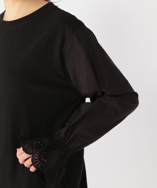 studio CLIP(スタディオクリップ)の「袖コンシャス長袖Tシャツ(Tシャツ/カットソー・レディース・ホワイト/ブラック/オフホワイト・FREE)」の9枚目の写真