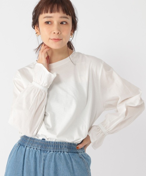 studio CLIP(スタディオクリップ)の「袖コンシャス長袖Tシャツ(Tシャツ/カットソー・レディース・ホワイト/ブラック/オフホワイト・FREE)」の17枚目の写真