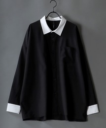 SITRY | Oversize Drop shoulder Stretch shirt/オーバーサイズ ドロップショルダー ストレッチ シャツ(シャツ/ブラウス)