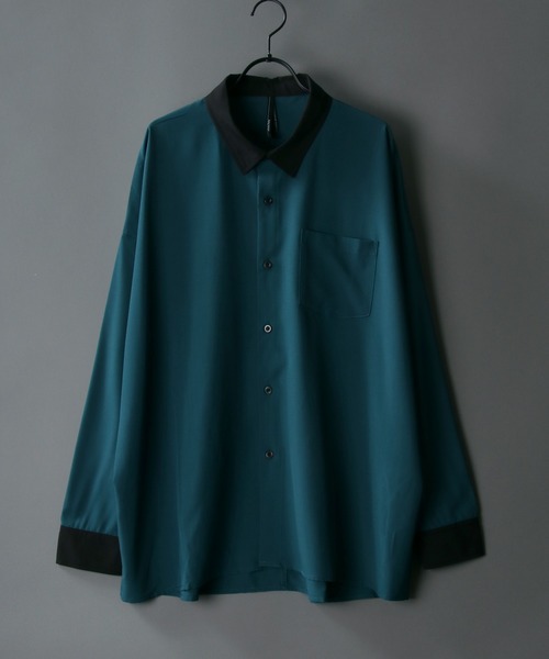 SITRY（シトリー）の「Oversize Drop shoulder Stretch shirt/オーバーサイズ ドロップショルダー ストレッチ シャツ（シャツ/ブラウス・メンズ・ホワイト/チャコールグレー/サックスブルー/グリーン/イエロー/グリーン系その他/ブルー系その他/グレイッシュベージュ/ホワイト系その他/グレー系その他/ベージュ/ネイビー/パープル/パープル系その他/ブラック系その他/ブラック/ブルー系その他2・M/L/XL）」の10枚目の写真