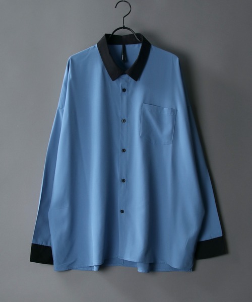 SITRY（シトリー）の「Oversize Drop shoulder Stretch shirt/オーバーサイズ ドロップショルダー ストレッチ シャツ（シャツ/ブラウス・メンズ・ホワイト/チャコールグレー/サックスブルー/グリーン/イエロー/グリーン系その他/ブルー系その他/グレイッシュベージュ/ホワイト系その他/グレー系その他/ベージュ/ネイビー/パープル/パープル系その他/ブラック系その他/ブラック/ブルー系その他2・M/L/XL）」の13枚目の写真