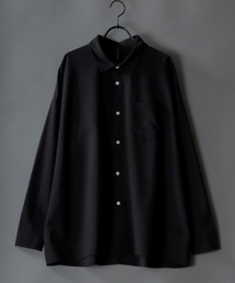 Oversize Drop shoulder Stretch shirt/オーバーサイズ ドロップショルダー ストレッチ シャツ