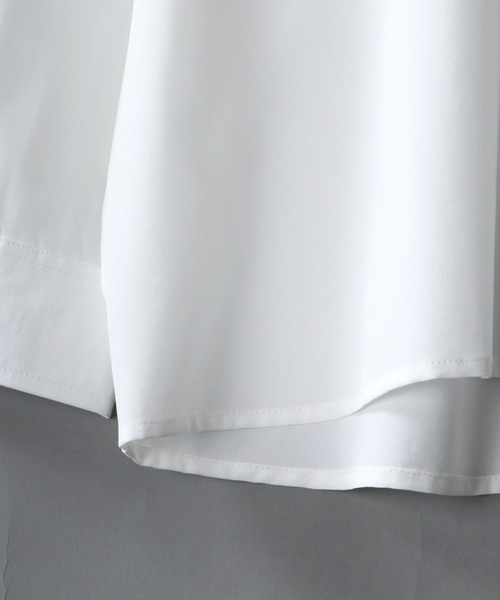 SITRY（シトリー）の「Oversize Drop shoulder Stretch shirt/オーバーサイズ ドロップショルダー ストレッチ シャツ（シャツ/ブラウス・メンズ・ホワイト/チャコールグレー/サックスブルー/グリーン/イエロー/グリーン系その他/ブルー系その他/グレイッシュベージュ/ホワイト系その他/グレー系その他/ベージュ/ネイビー/パープル/パープル系その他/ブラック系その他/ブラック/ブルー系その他2・M/L/XL）」の20枚目の写真