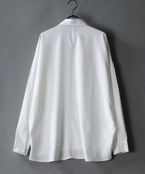 SITRY（シトリー）の「Oversize Drop shoulder Stretch shirt/オーバーサイズ ドロップショルダー ストレッチ シャツ（シャツ/ブラウス・メンズ・ホワイト/チャコールグレー/サックスブルー/グリーン/イエロー/グリーン系その他/ブルー系その他/グレイッシュベージュ/ホワイト系その他/グレー系その他/ベージュ/ネイビー/パープル/パープル系その他/ブラック系その他/ブラック/ブルー系その他2・M/L/XL）」の22枚目の写真