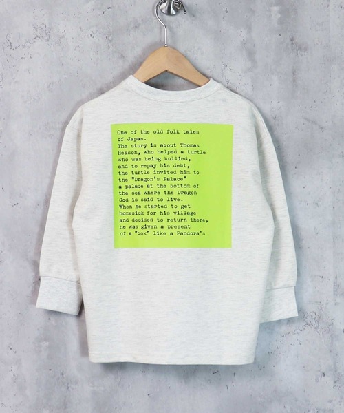 THE CASUAL(カジュアル)の「ビッグシルエットプリントトレーナー キッズ(スウェット・キッズ・ホワイト系/ブラック系/ブラック系2/杢グレー/ブラック系1/カーキ/オフホワイト/チャコール/ブラック/ベージュ系/ネイビー/グリーン系/ブラック系4/ブルー系/ミント/ベージュ/ブラック系3/オートミール・130cm/120cm/150cm/110cm/160cm/140cm)」の12枚目の写真