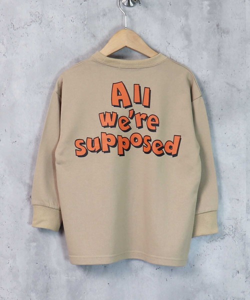 THE CASUAL(カジュアル)の「ビッグシルエットプリントトレーナー キッズ(スウェット・キッズ・ホワイト系/ブラック系/ブラック系2/杢グレー/ブラック系1/カーキ/オフホワイト/チャコール/ブラック/ベージュ系/ネイビー/グリーン系/ブラック系4/ブルー系/ミント/ベージュ/ブラック系3/オートミール・130cm/120cm/150cm/110cm/160cm/140cm)」の11枚目の写真