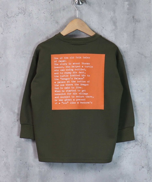 THE CASUAL(カジュアル)の「ビッグシルエットプリントトレーナー キッズ(スウェット・キッズ・ホワイト系/ブラック系/ブラック系2/杢グレー/ブラック系1/カーキ/オフホワイト/チャコール/ブラック/ベージュ系/ネイビー/グリーン系/ブラック系4/ブルー系/ミント/ベージュ/ブラック系3/オートミール・130cm/120cm/150cm/110cm/160cm/140cm)」の14枚目の写真