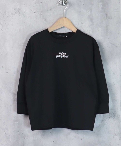 THE CASUAL(カジュアル)の「ビッグシルエットプリントトレーナー キッズ(スウェット・キッズ・ホワイト系/ブラック系/ブラック系2/杢グレー/ブラック系1/カーキ/オフホワイト/チャコール/ブラック/ベージュ系/ネイビー/グリーン系/ブラック系4/ブルー系/ミント/ベージュ/ブラック系3/オートミール・130cm/120cm/150cm/110cm/160cm/140cm)」の21枚目の写真