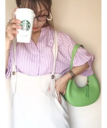 florist | 【2WAY/3WAY】PUレザーのハーフムーンショルダーバッグ/ハンドバッグ(ショルダーバッグ)