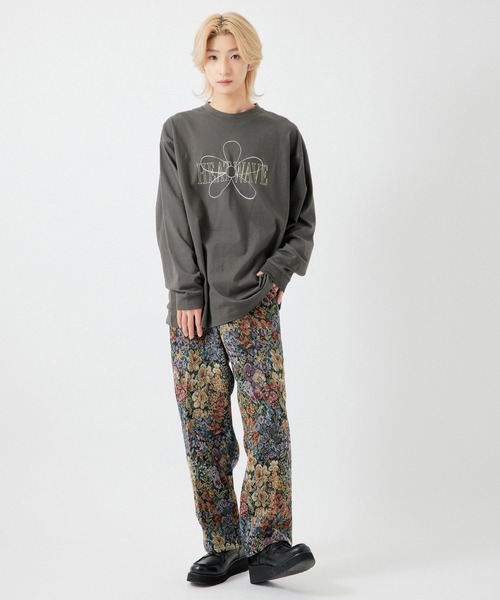 re_k by JUNRED(レクバイジュンレッド)の「【 re_k by JUNRED 】オーバーデイジーBIGロングスリーブTee(Tシャツ/カットソー・メンズ・ホワイト/チャコールグレー/グリーン・LL/S/M/L)」の6枚目の写真