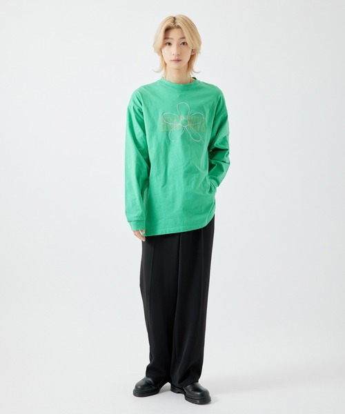 re_k by JUNRED(レクバイジュンレッド)の「【 re_k by JUNRED 】オーバーデイジーBIGロングスリーブTee(Tシャツ/カットソー・メンズ・ホワイト/チャコールグレー/グリーン・LL/S/M/L)」の10枚目の写真
