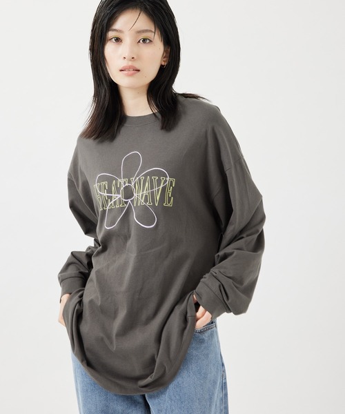 re_k by JUNRED(レクバイジュンレッド)の「【 re_k by JUNRED 】オーバーデイジーBIGロングスリーブTee(Tシャツ/カットソー・メンズ・ホワイト/チャコールグレー/グリーン・LL/S/M/L)」の12枚目の写真
