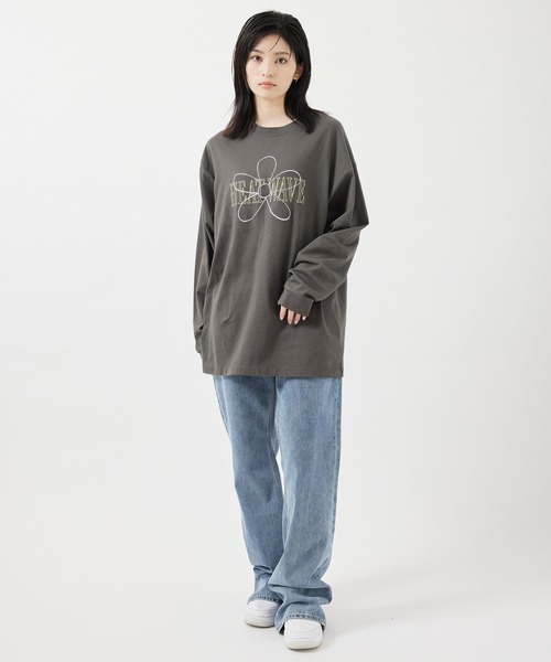 re_k by JUNRED(レクバイジュンレッド)の「【 re_k by JUNRED 】オーバーデイジーBIGロングスリーブTee(Tシャツ/カットソー・メンズ・ホワイト/チャコールグレー/グリーン・LL/S/M/L)」の18枚目の写真