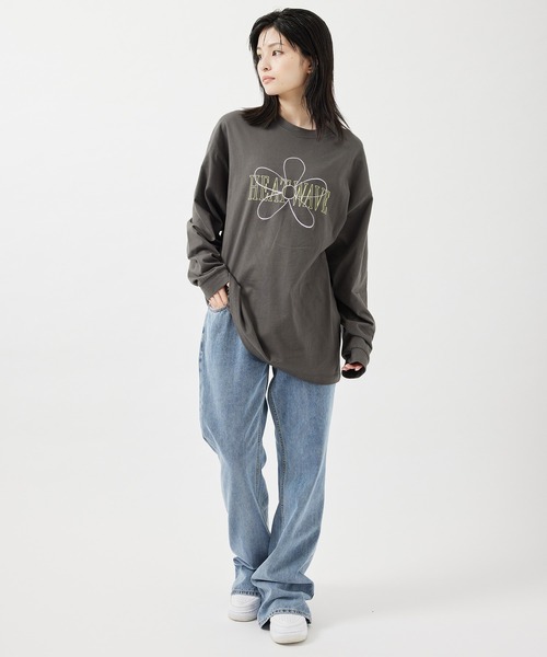 re_k by JUNRED(レクバイジュンレッド)の「【 re_k by JUNRED 】オーバーデイジーBIGロングスリーブTee(Tシャツ/カットソー・メンズ・ホワイト/チャコールグレー/グリーン・LL/S/M/L)」の19枚目の写真
