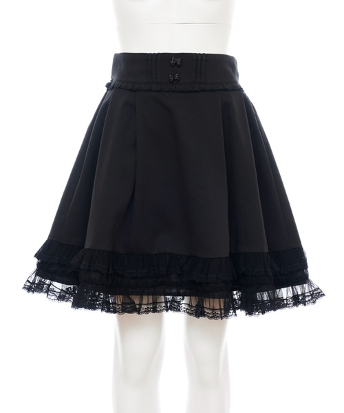 Secret Honey（シークレットハニー）の「裾シアータックフレアスカート（スカート・レディース・ブラック/ピンク/グレー・MEDIUM）」の11枚目の写真