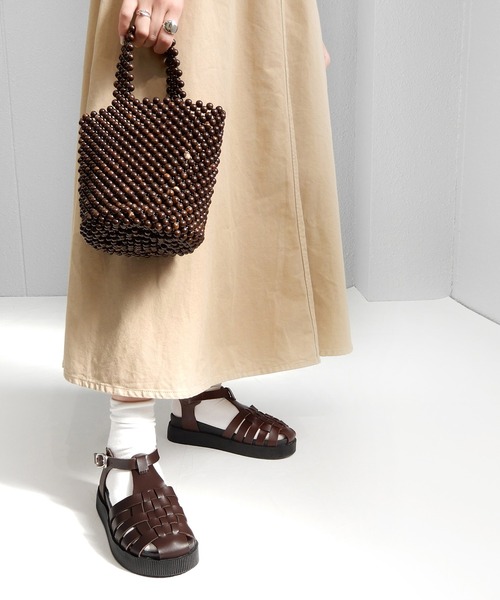 minia(ミニア)の「厚底グルカスポサン ◇(サンダル・レディース・アイボリー/ブラック/ブラウン・S/M/L)」の14枚目の写真