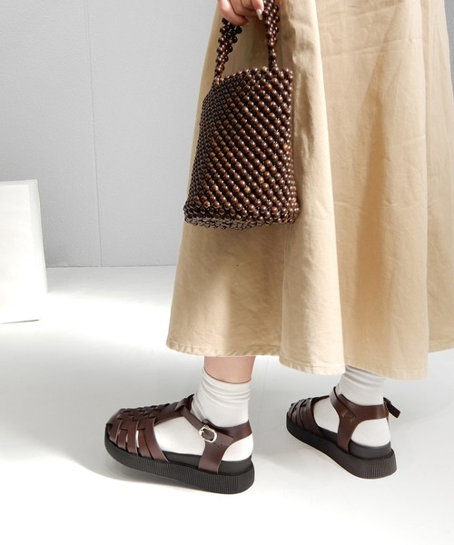 minia(ミニア)の「厚底グルカスポサン ◇(サンダル・レディース・アイボリー/ブラック/ブラウン・S/M/L)」の13枚目の写真