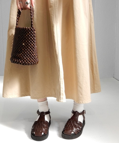 minia(ミニア)の「厚底グルカスポサン ◇(サンダル・レディース・アイボリー/ブラック/ブラウン・S/M/L)」の11枚目の写真