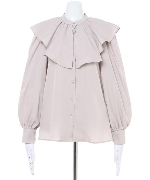 INGNI（イング）の「BIGフリルカラー／ブラウス（シャツ/ブラウス・レディース・オフホワイト/グレー/ブラック・M）」の14枚目の写真