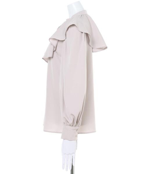 INGNI（イング）の「BIGフリルカラー／ブラウス（シャツ/ブラウス・レディース・オフホワイト/グレー/ブラック・M）」の13枚目の写真