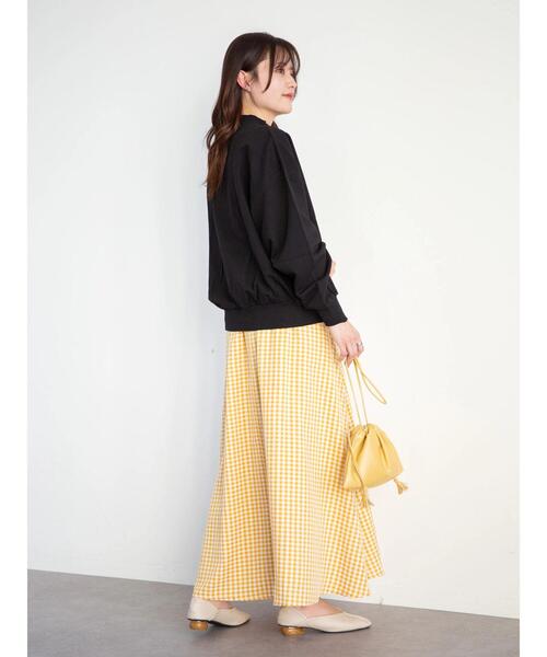Green　Parks（グリーンパークス）の「・novem9 ギンガムチェックフレアスカート（スカート・レディース・グリーン/オレンジ/ブラック/イエロー・FREE）」の12枚目の写真