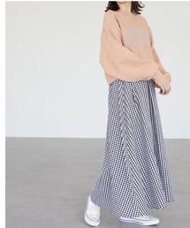 Green　Parks | ・novem9 ギンガムチェックフレアスカート(スカート)