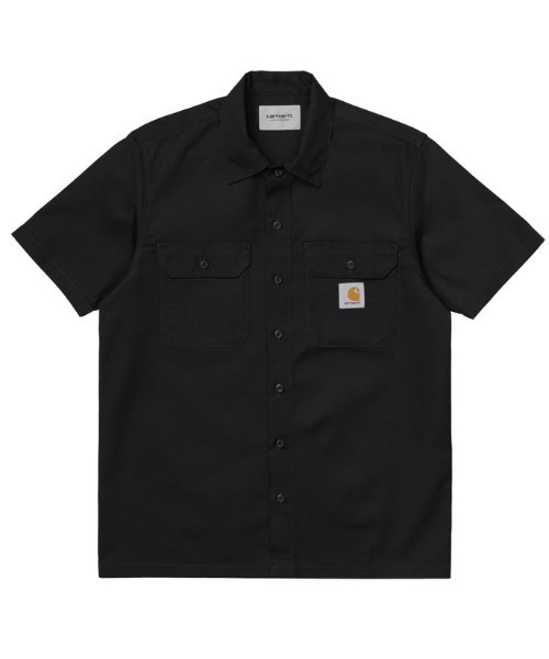 Carhartt WIP(カーハートダブリューアイピー)の「Carhartt WIP/カーハートダブリューアイピー 半袖シャツ レギュラーフィット レギュラーカラー 無地 I027580(シャツ/ブラウス・メンズ・ベージュ/ブラック/イエロー・L/XL/M/S)」の2枚目の写真