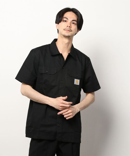Carhartt WIP(カーハートダブリューアイピー)の「Carhartt WIP/カーハートダブリューアイピー 半袖シャツ レギュラーフィット レギュラーカラー 無地 I027580(シャツ/ブラウス・メンズ・ベージュ/ブラック/イエロー・L/XL/M/S)」の11枚目の写真