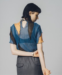 【led.tokyo】マルチカラーシアーハーフトップ