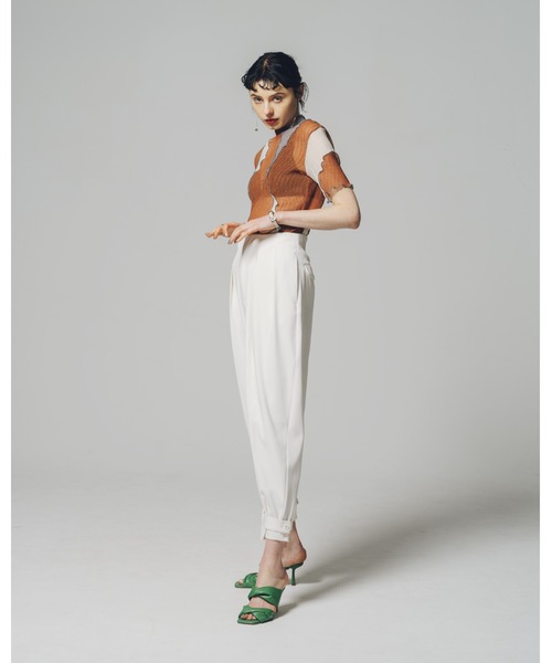 led.tokyo（レッドトウキョウ）の「【led.tokyo】マルチカラーシアーハーフトップ（シャツ/ブラウス・レディース・オレンジ/ブルー・M）」の16枚目の写真