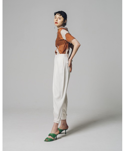 led.tokyo（レッドトウキョウ）の「【led.tokyo】マルチカラーシアーハーフトップ（シャツ/ブラウス・レディース・オレンジ/ブルー・M）」の17枚目の写真